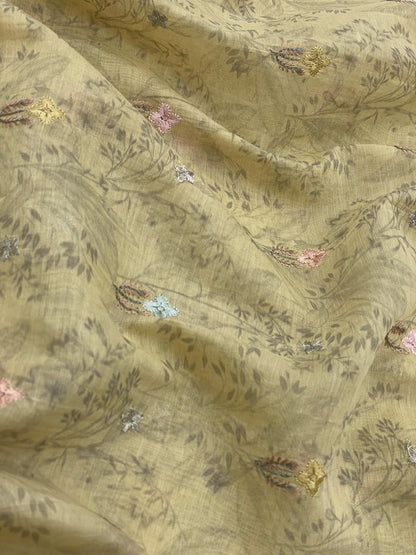 Chanderi Print Embroidery