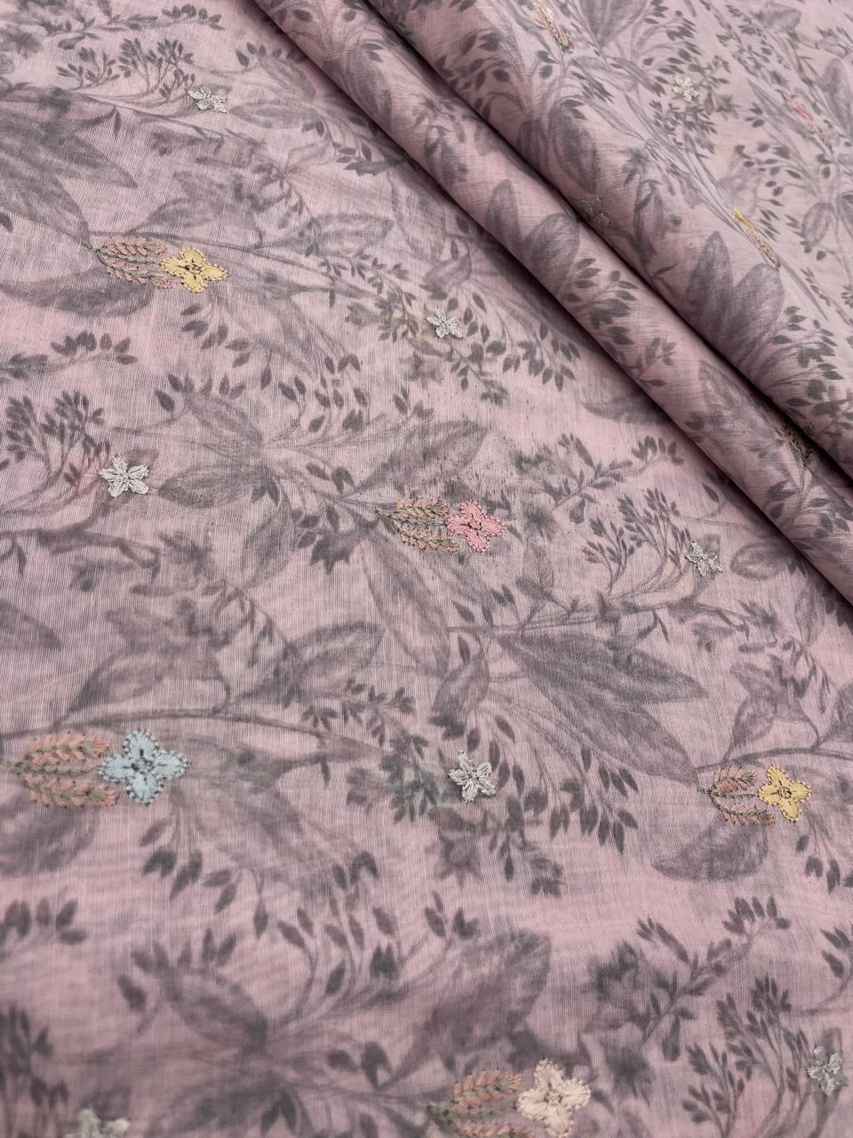 Chanderi Print Embroidery