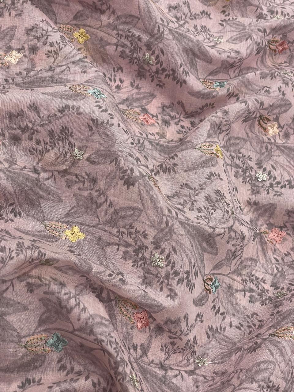 Chanderi Print Embroidery