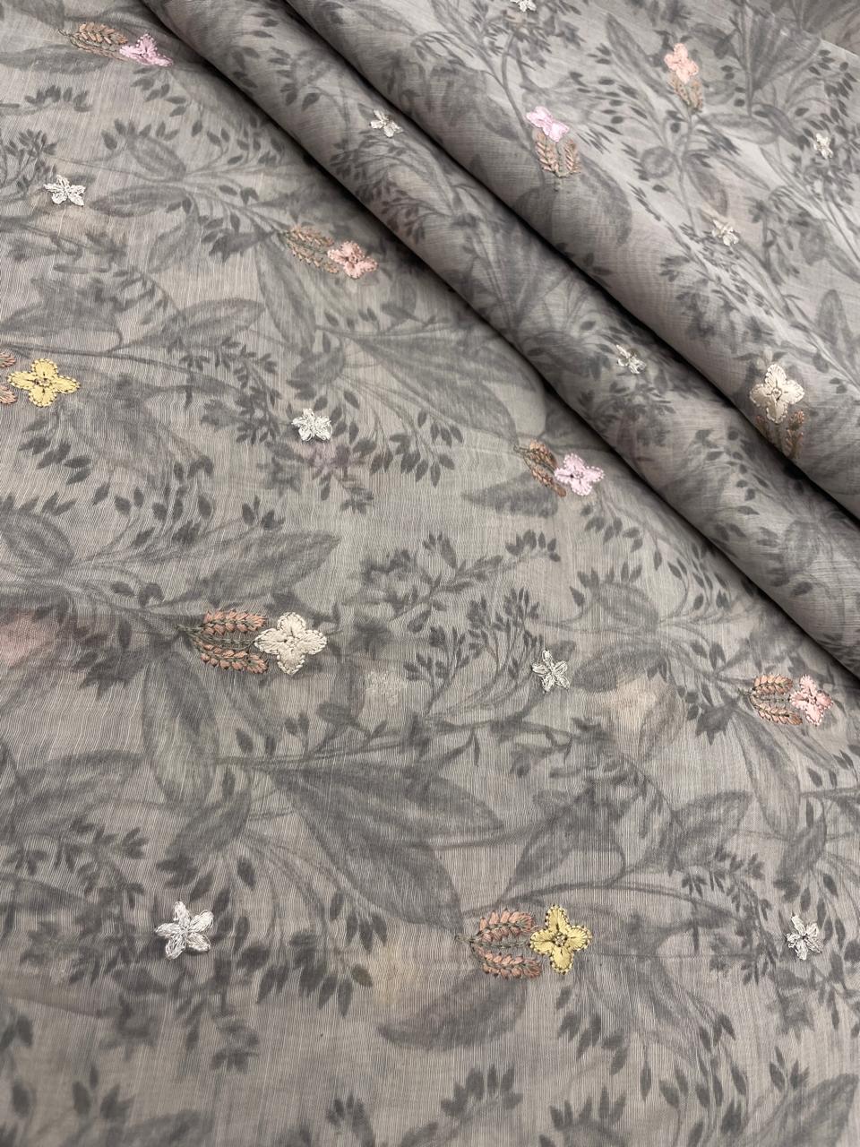 Chanderi Print Embroidery