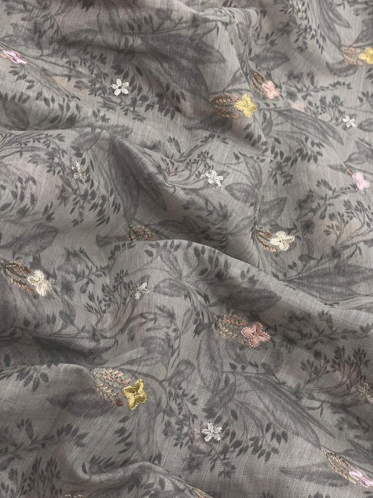 Chanderi Print Embroidery