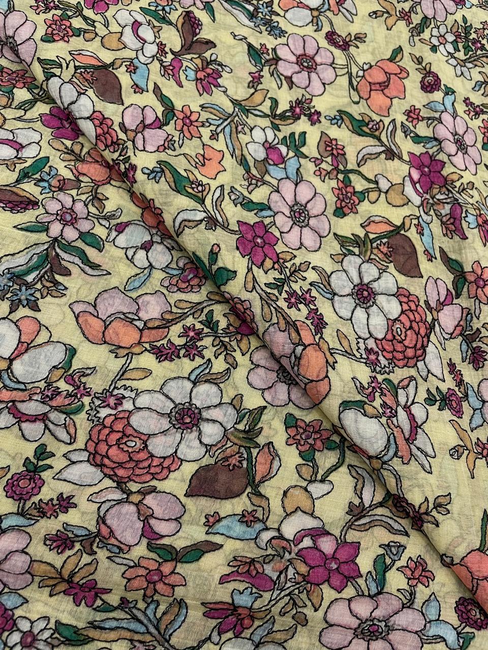 Chanderi Embroidery Position Print