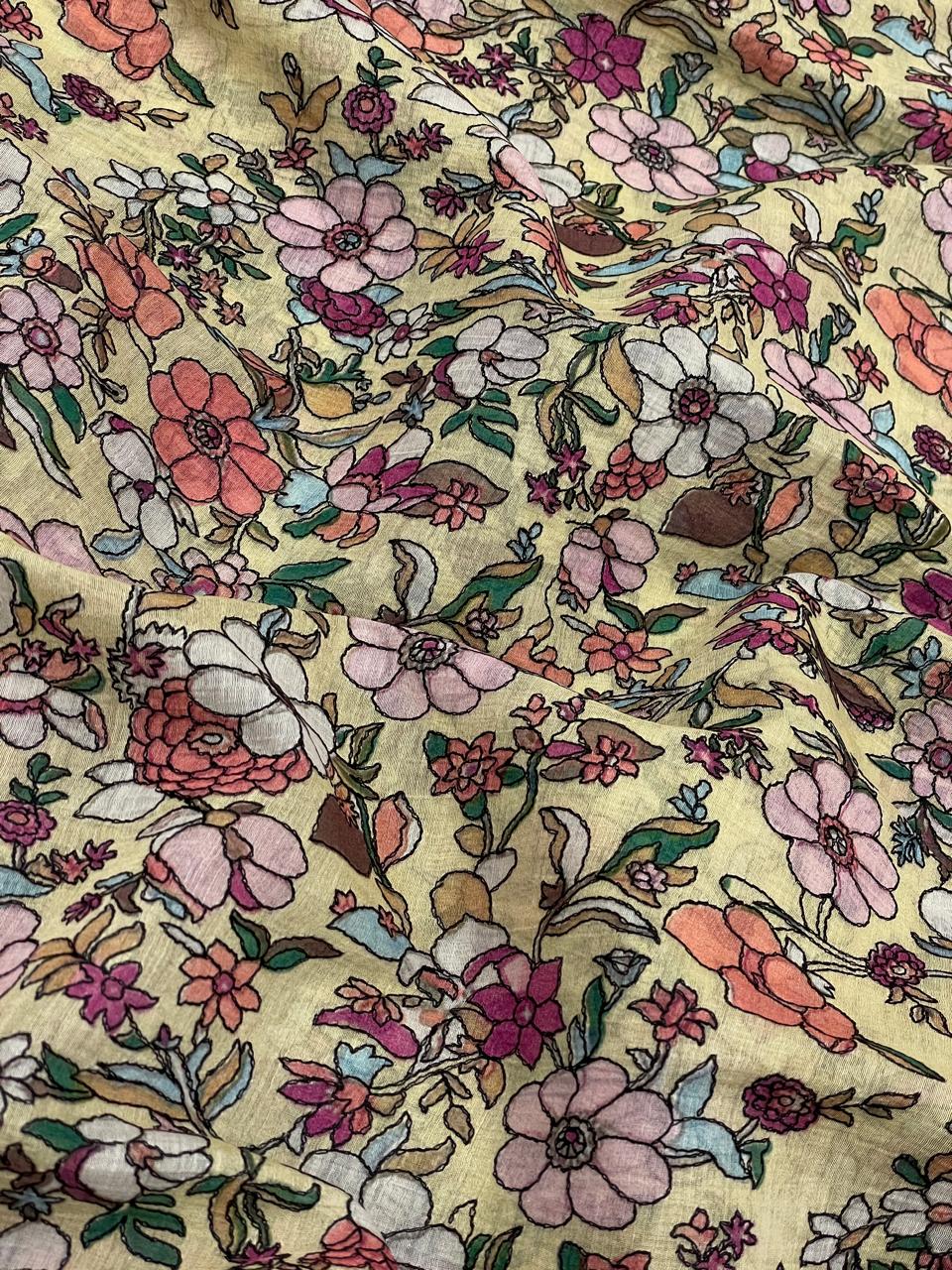 Chanderi Embroidery Position Print