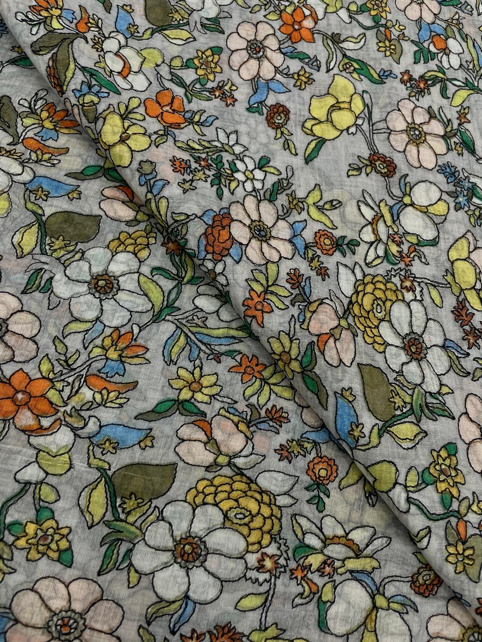 Chanderi Embroidery Position Print