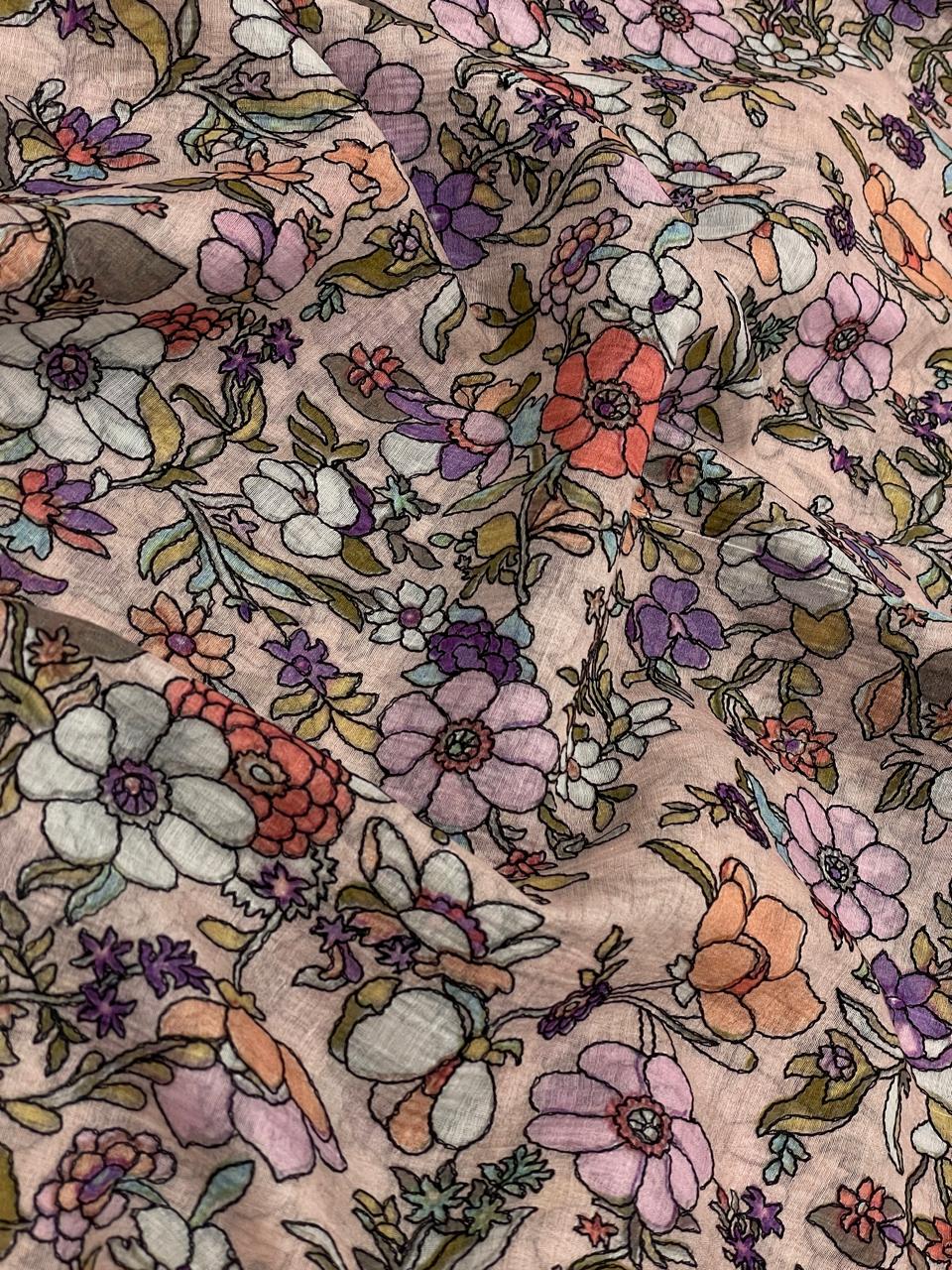 Chanderi Embroidery Position Print