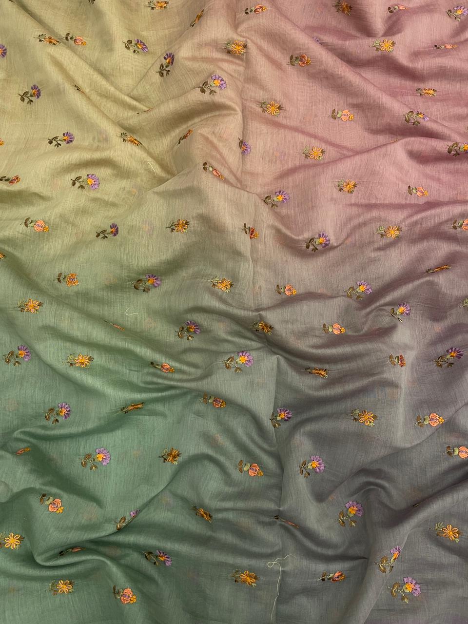 Chanderi Embroidery 4D Shaded