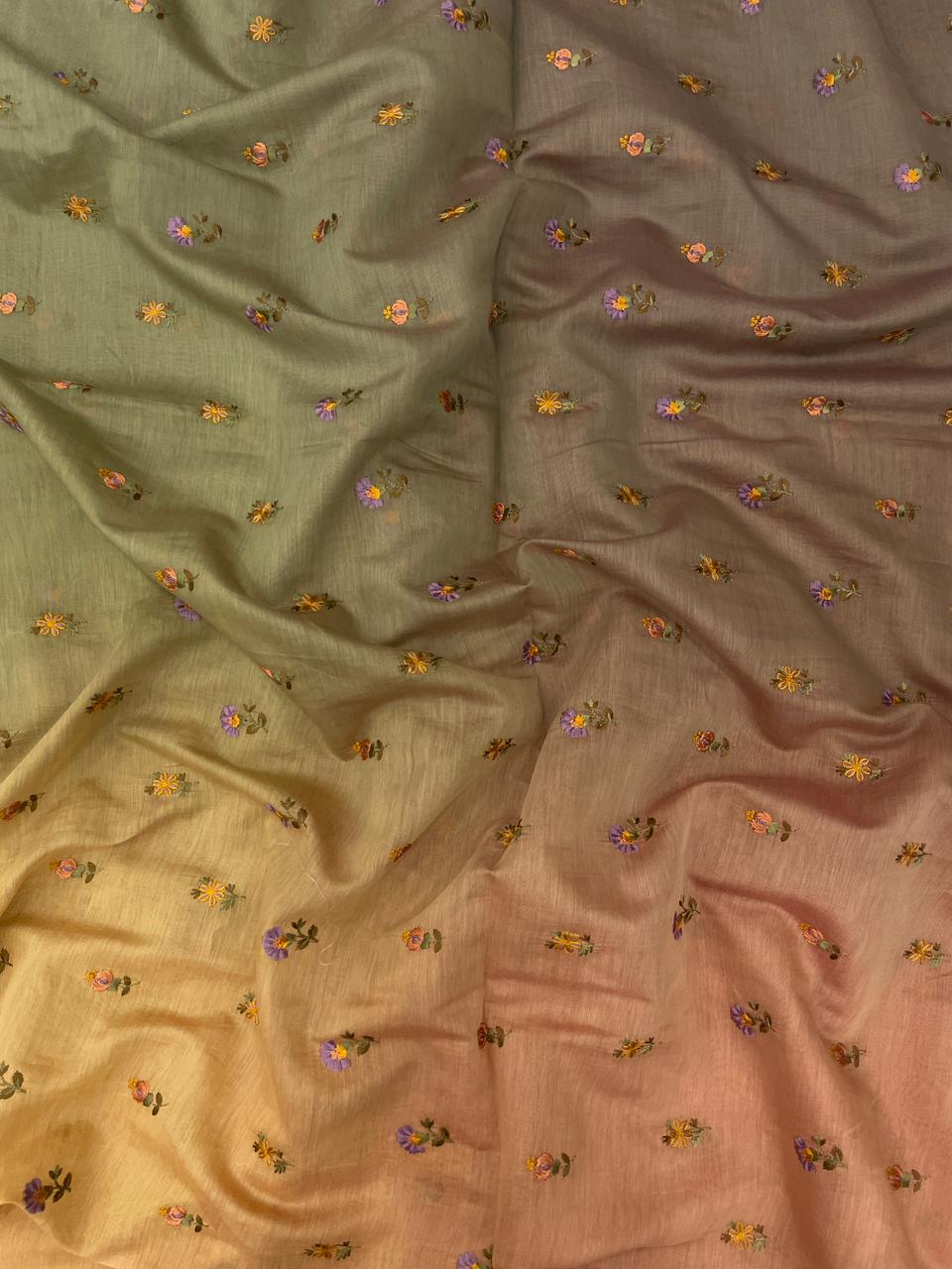 Chanderi Embroidery 4D Shaded