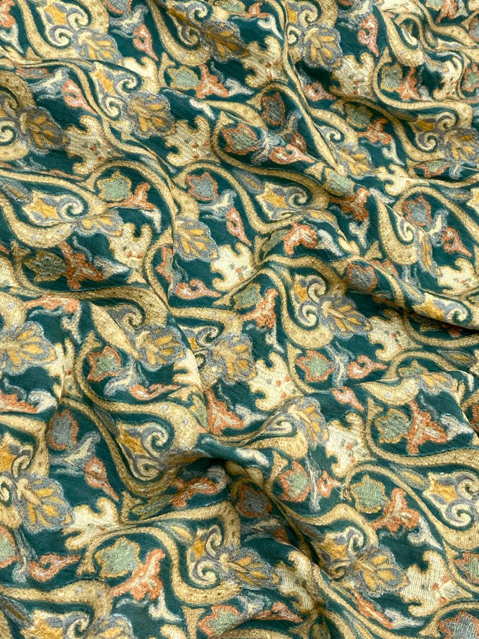 Dola Silk Embroidery With Position Print