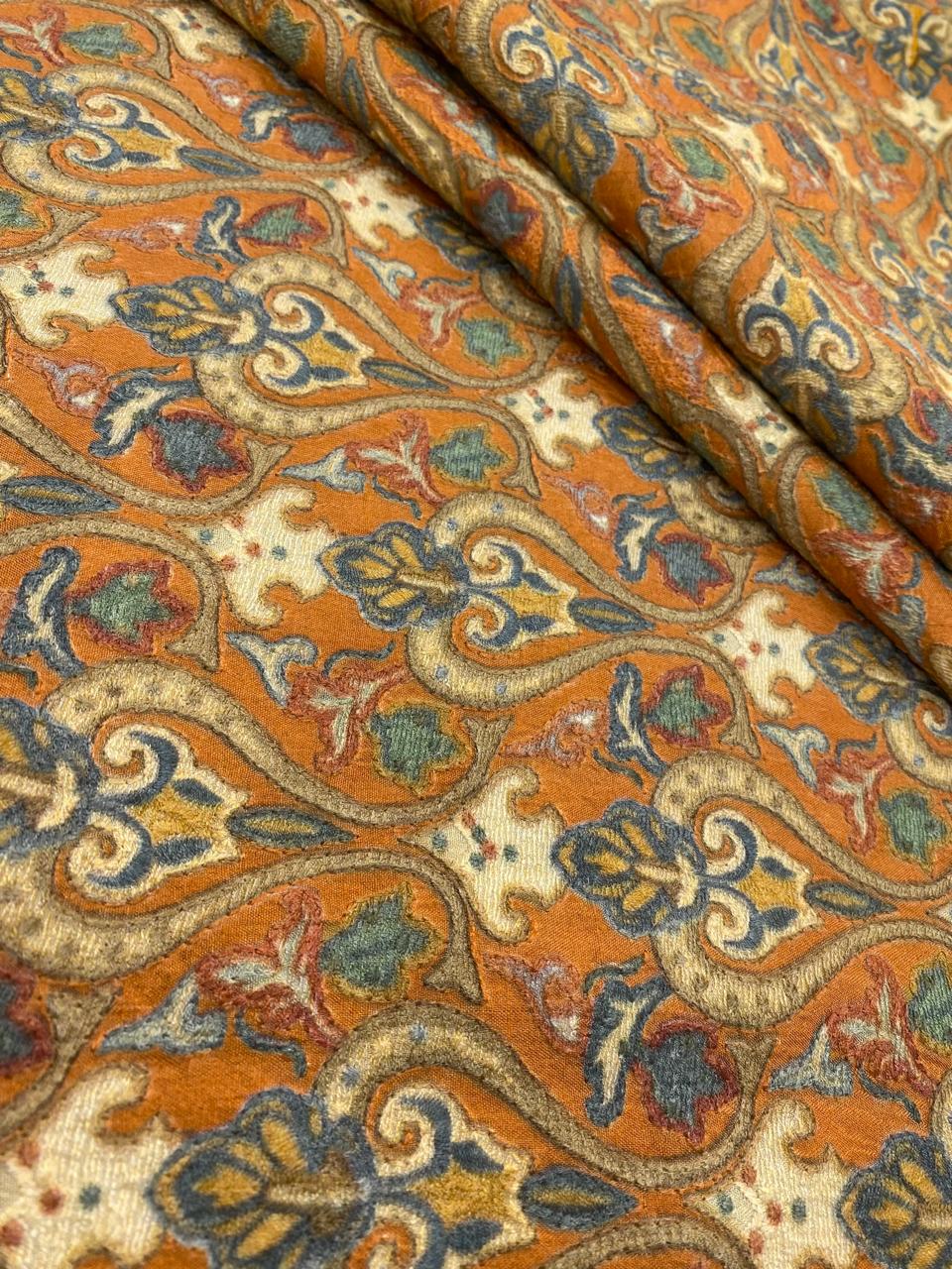 Dola Silk Embroidery With Position Print