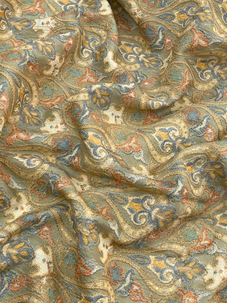 Dola Silk Embroidery With Position Print