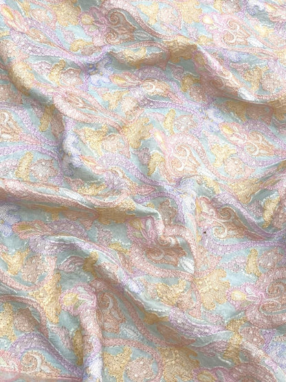 Dola Silk Embroidery With Position Print