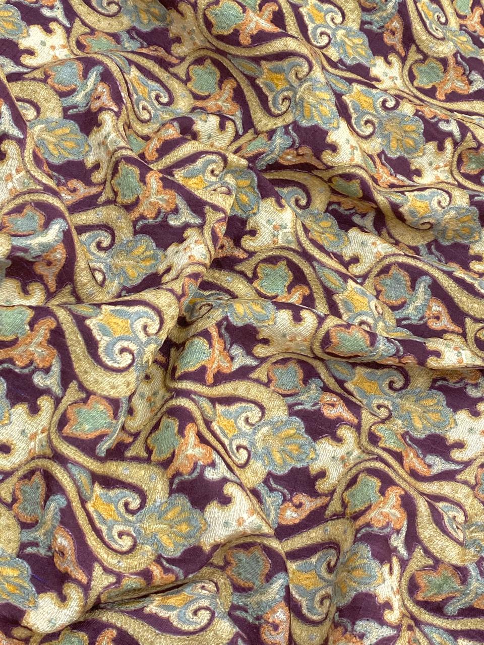Dola Silk Embroidery With Position Print