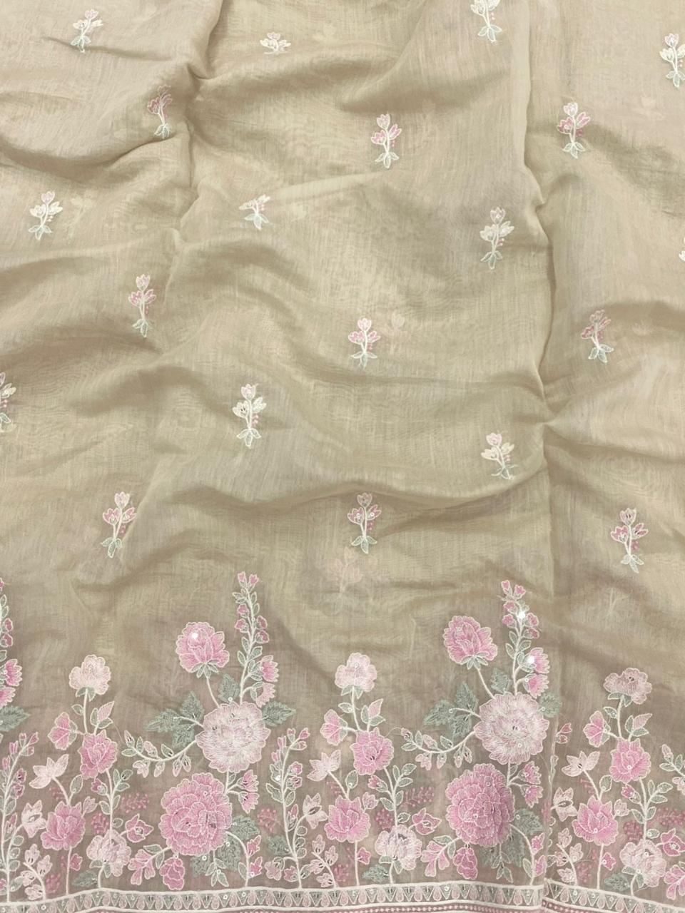 Chanderi Multithread Pannel Embroidery
