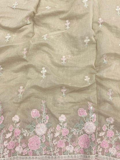 Chanderi Multithread Pannel Embroidery