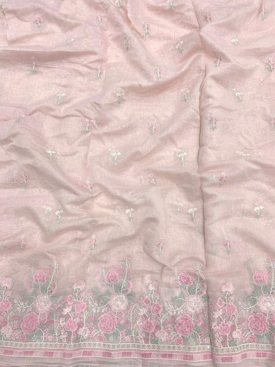 Chanderi Multithread Pannel Embroidery