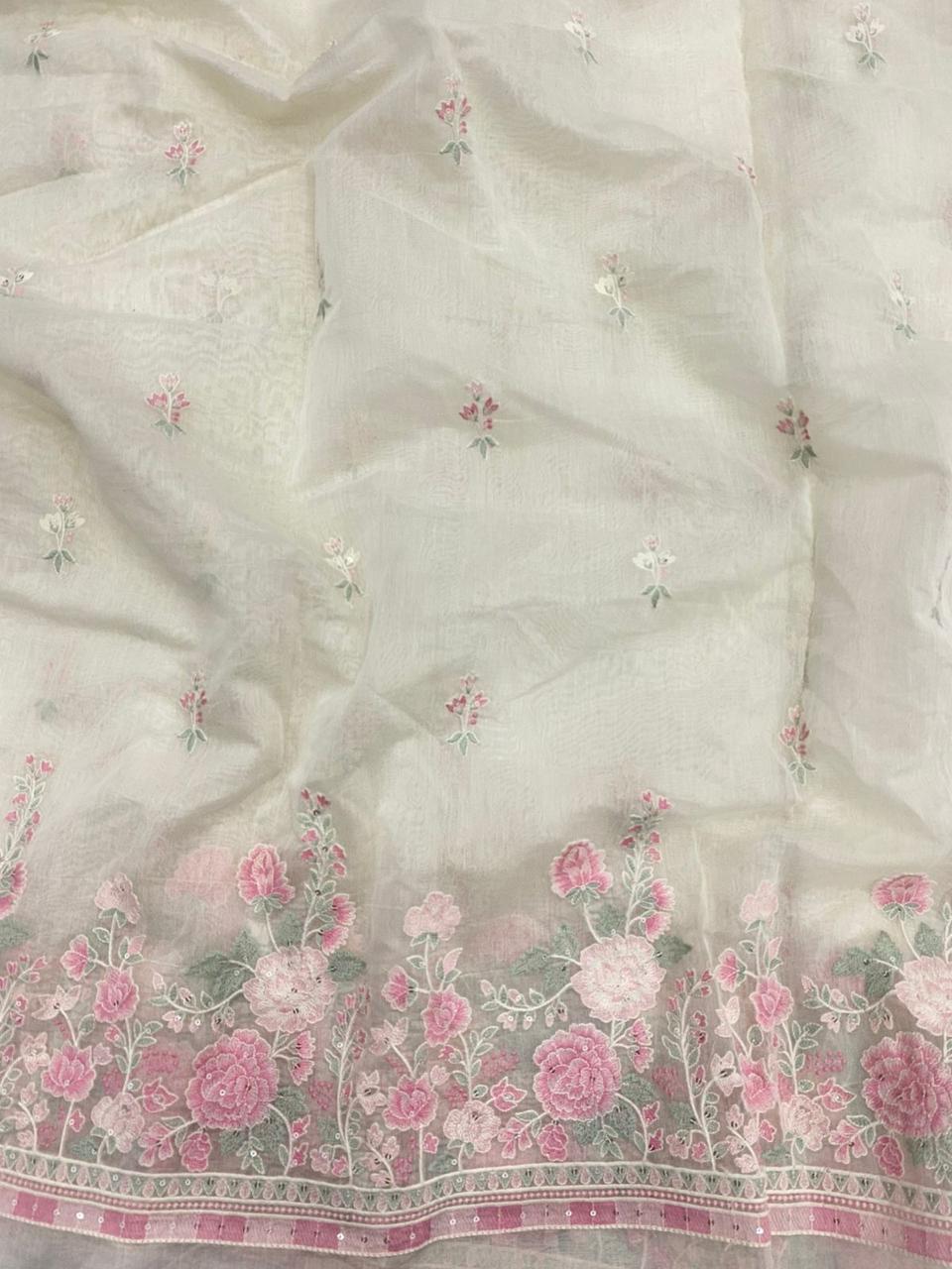 Chanderi Multithread Pannel Embroidery