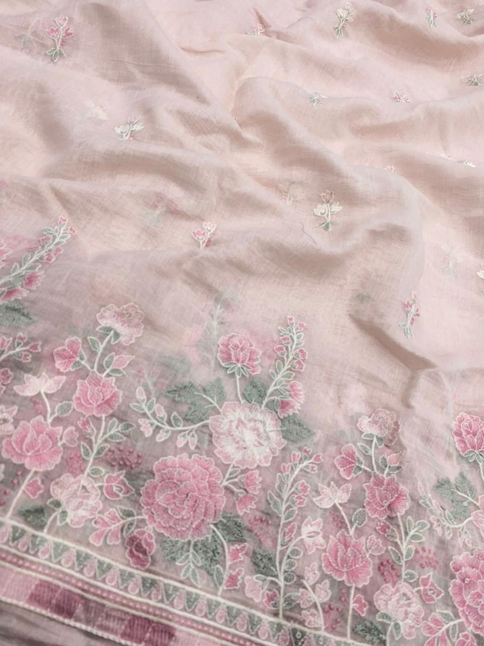 Chanderi Multithread Pannel Embroidery