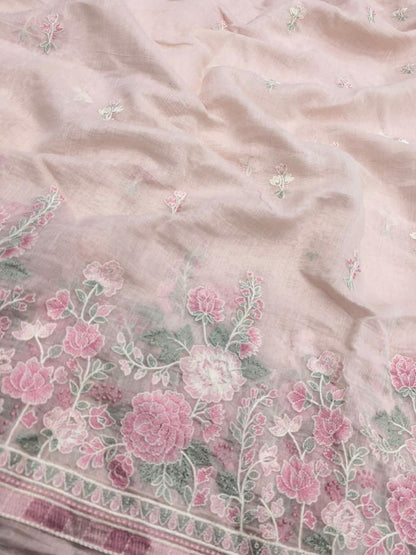 Chanderi Multithread Pannel Embroidery