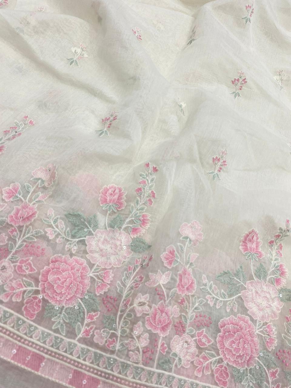 Chanderi Multithread Pannel Embroidery