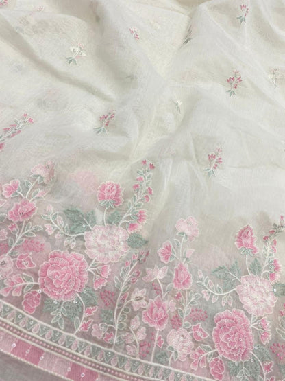 Chanderi Multithread Pannel Embroidery