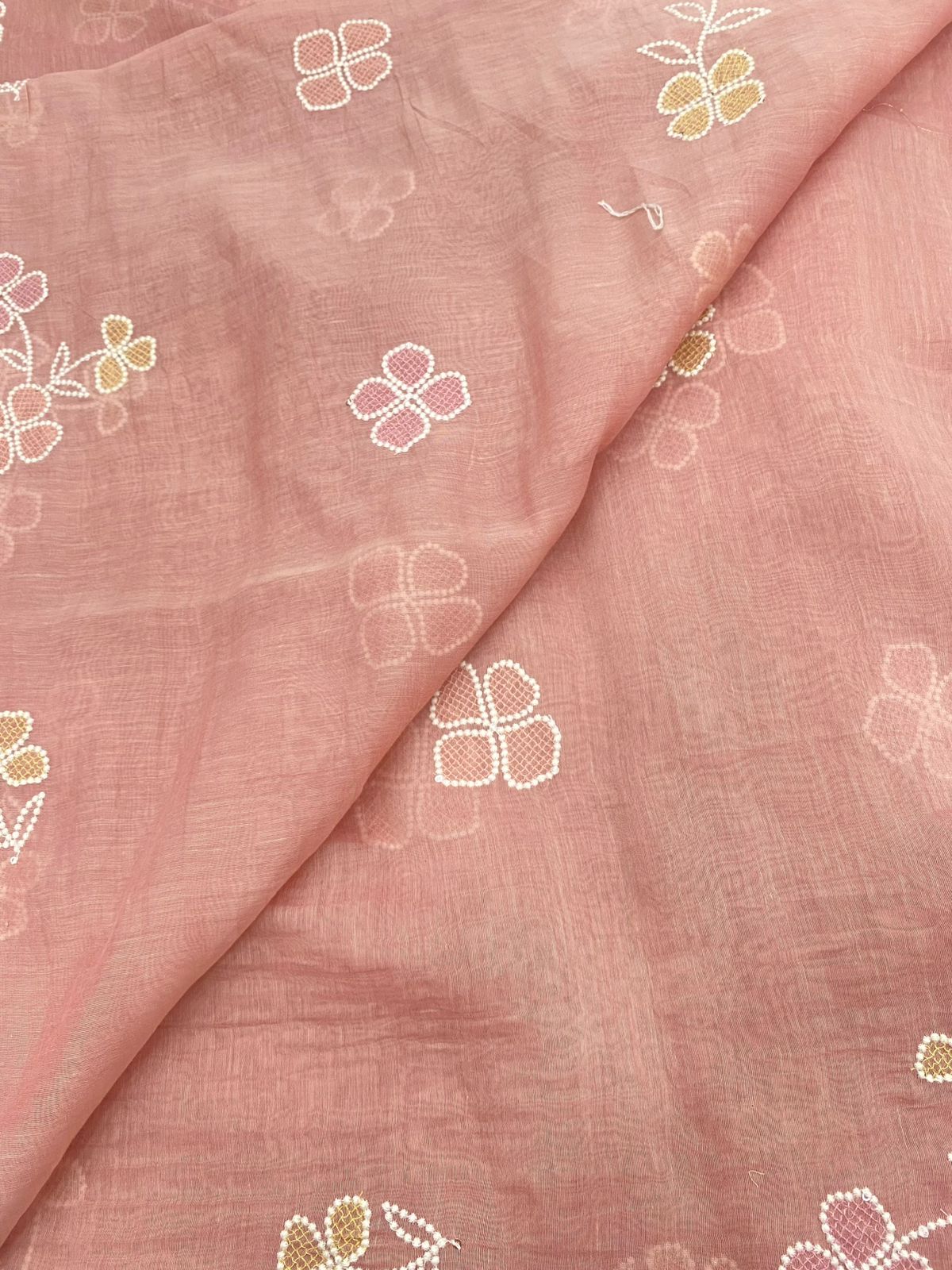 Pure Chanderi Multi Embroidery