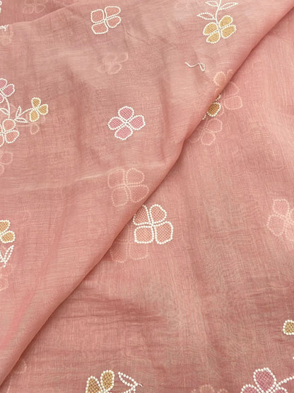 Pure Chanderi Multi Embroidery