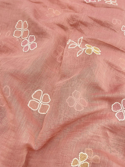 Pure Chanderi Multi Embroidery
