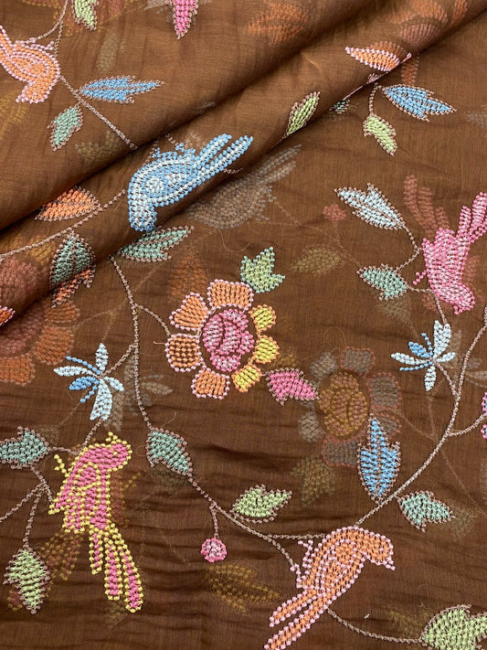Chanderi Multithread Embroidery