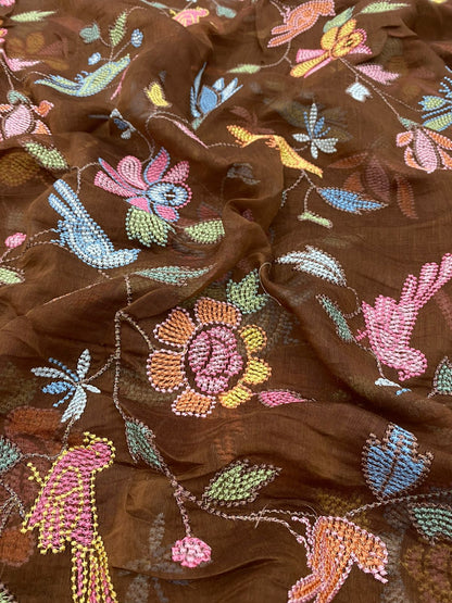 Chanderi Multithread Embroidery