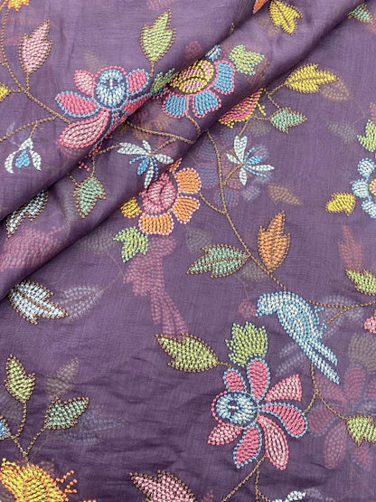 Chanderi Multithread Embroidery