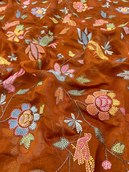 Chanderi Multithread Embroidery