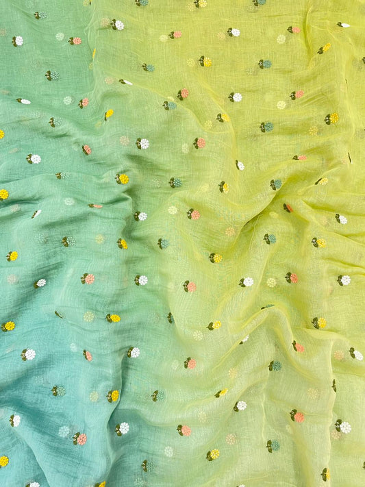 Chanderi Shaded Multithread Embroidery (colors available)