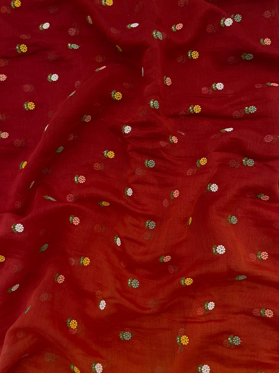 Chanderi Shaded Multithread Embroidery (colors available)