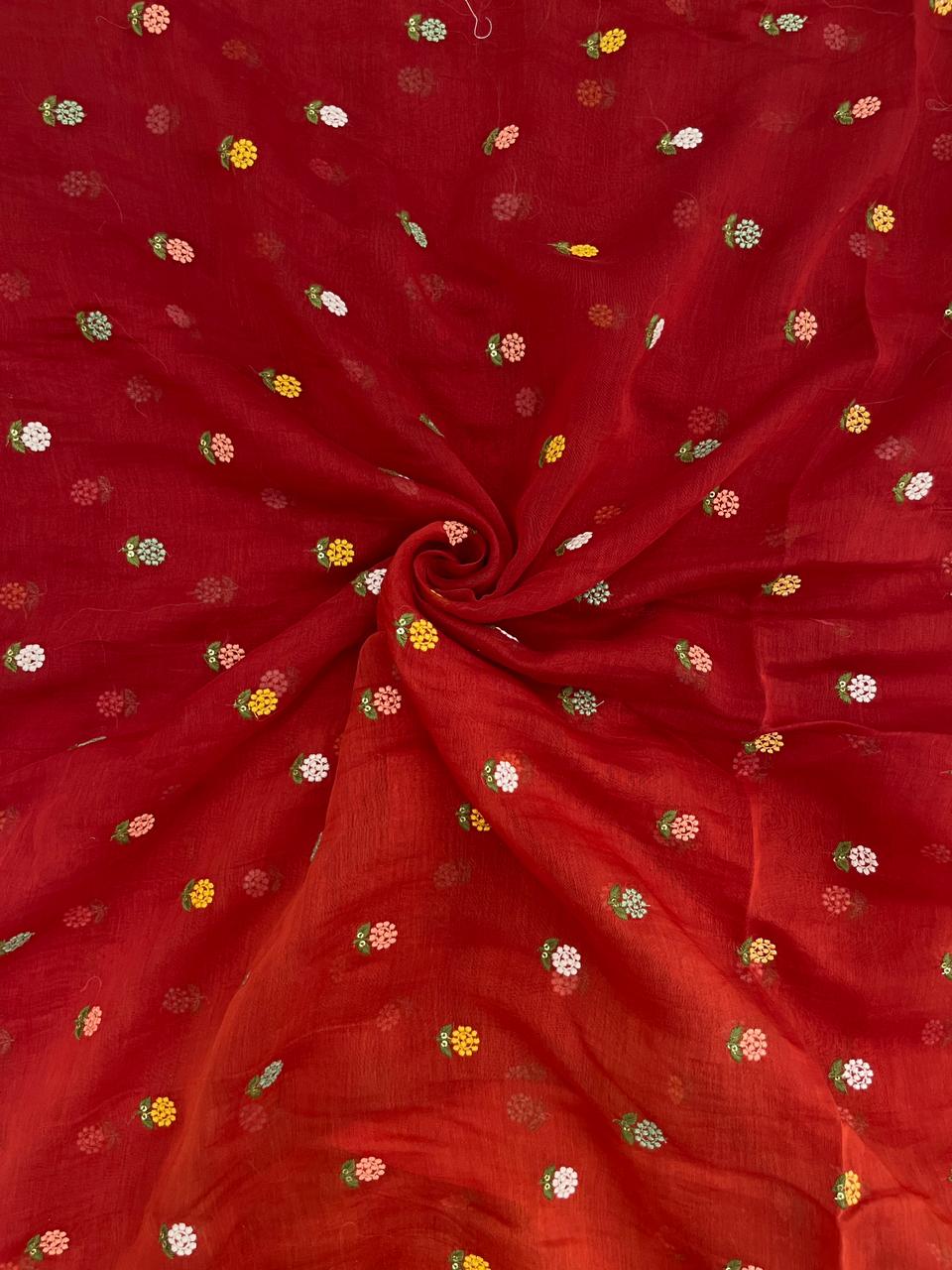 Chanderi Shaded Multithread Embroidery (colors available)