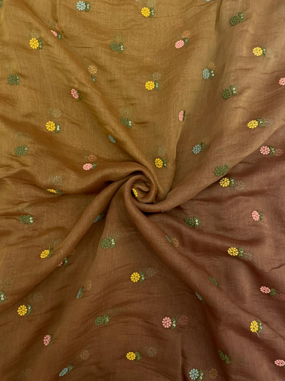 Chanderi Shaded Multithread Embroidery (colors available)