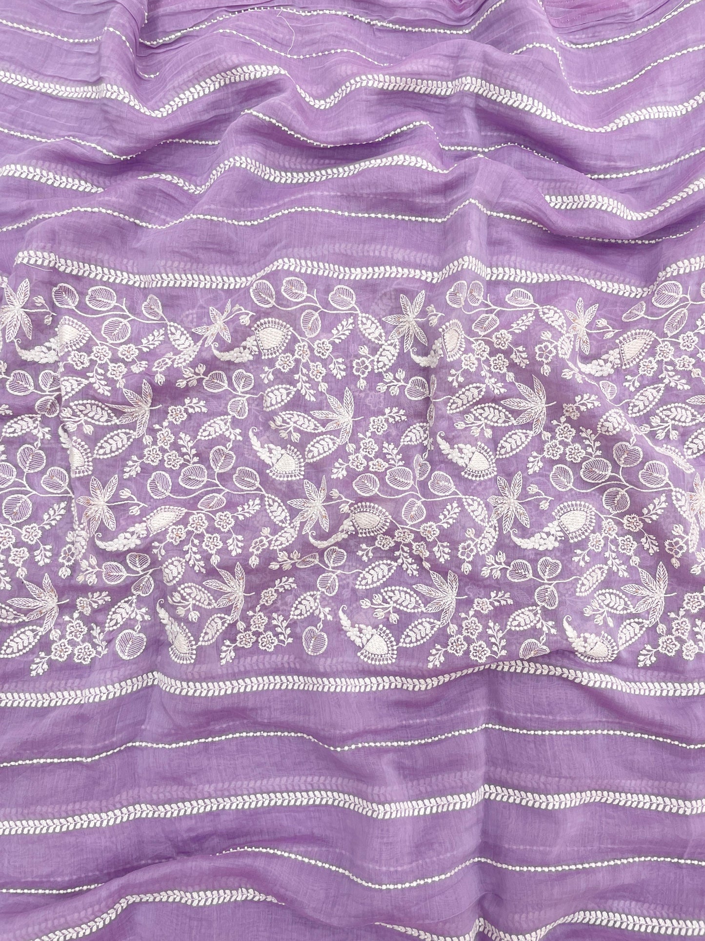 Chanderi Embroidery With Beads (44"inch)