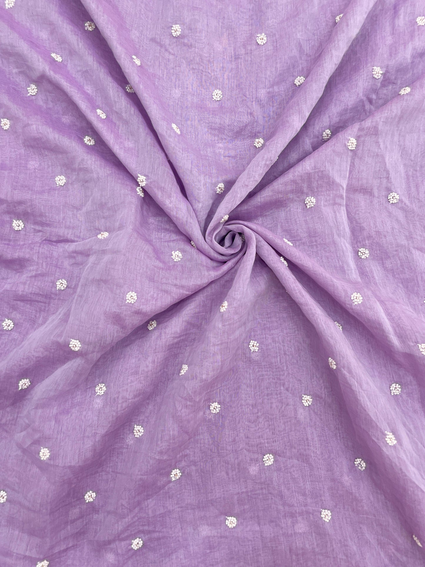 Chanderi Embroidery With Beads (44"inch)