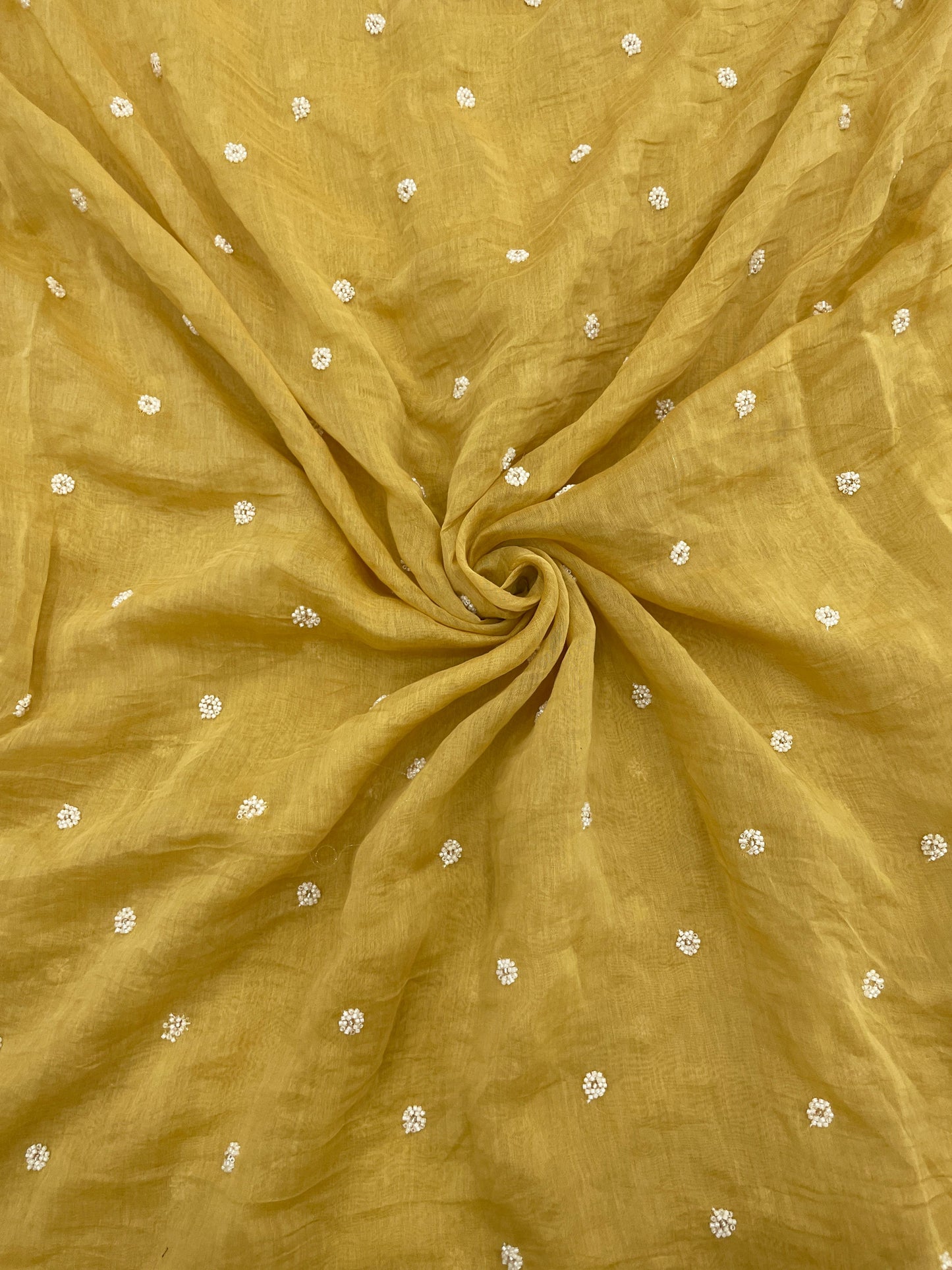 Chanderi Embroidery With Beads (44"inch)