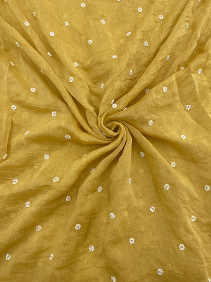 Chanderi Embroidery With Beads (44"inch)