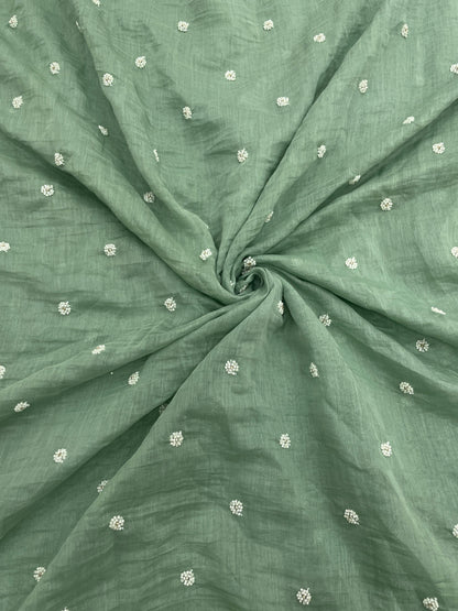 Chanderi Embroidery With Beads (44"inch)