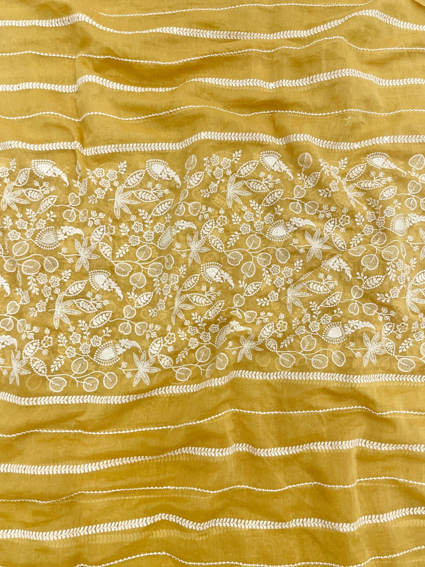 Chanderi Embroidery With Beads (44"inch)
