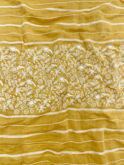 Chanderi Embroidery With Beads (44"inch)