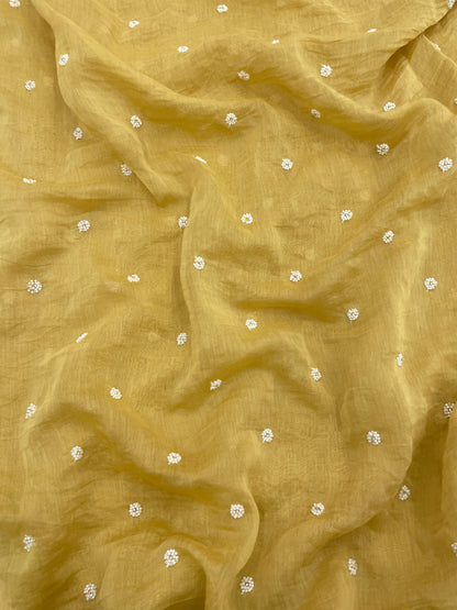 Chanderi Embroidery With Beads (44"inch)