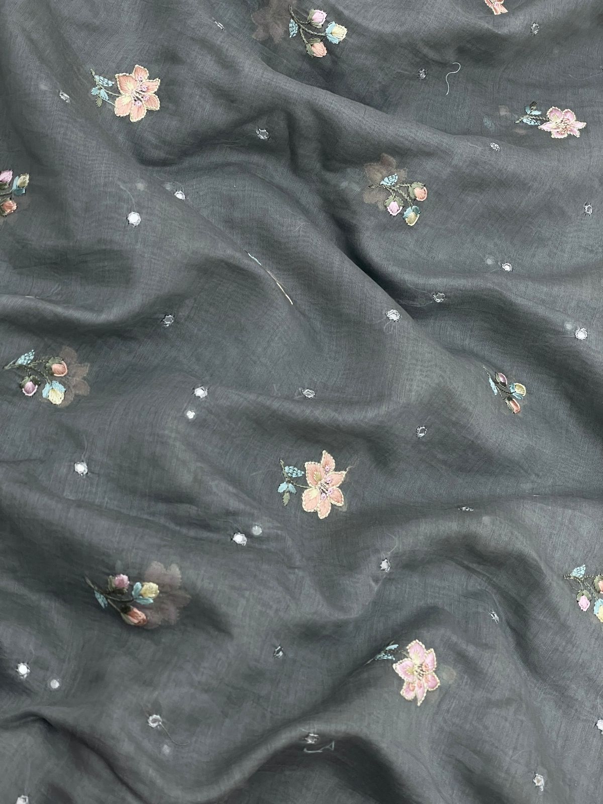Chanderi Multithread Embroidery (44"inch)