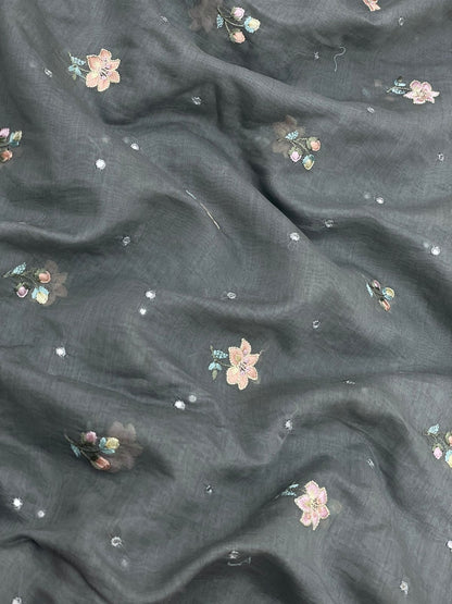 Chanderi Multithread Embroidery (44"inch)