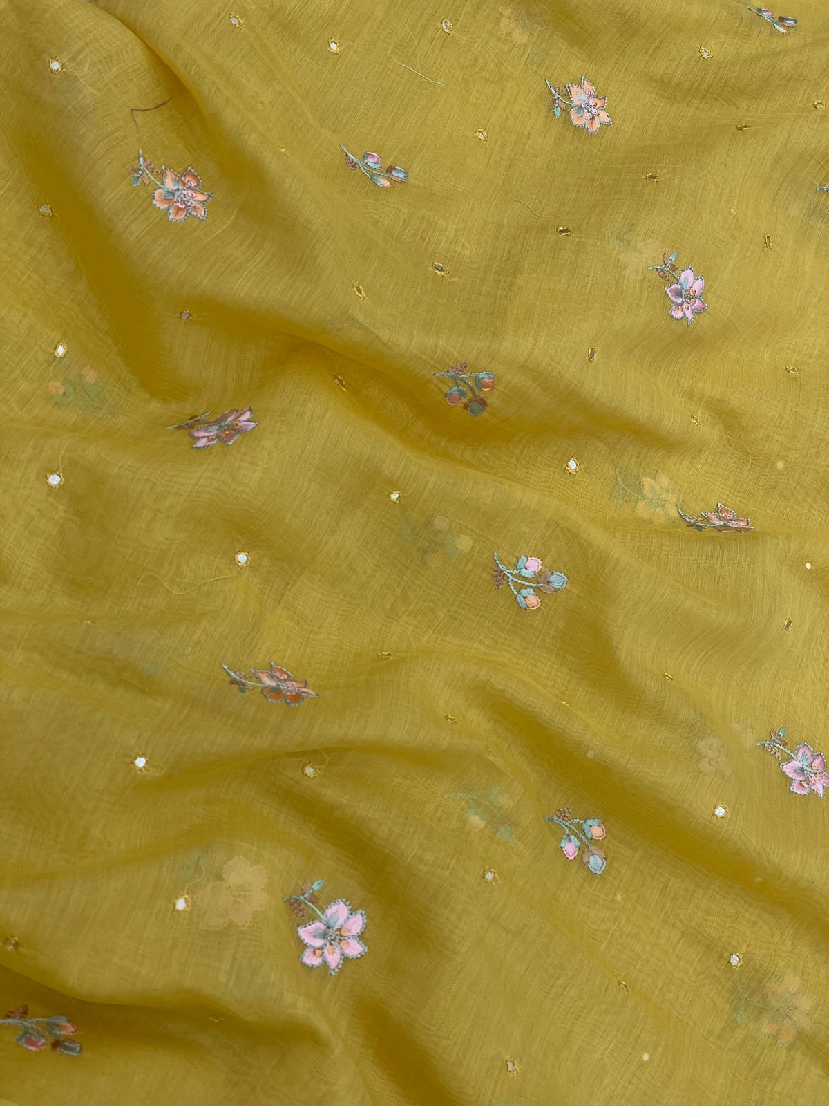 Chanderi Multithread Embroidery (44"inch)