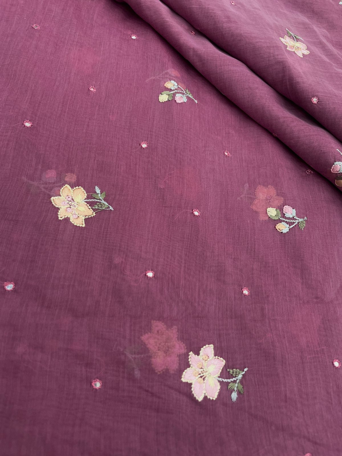 Chanderi Multithread Embroidery (44"inch)