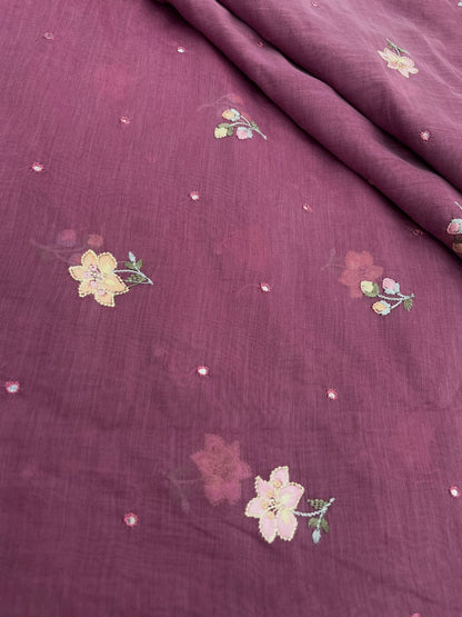 Chanderi Multithread Embroidery (44"inch)