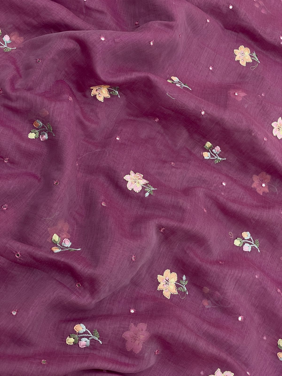 Chanderi Multithread Embroidery (44"inch)