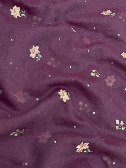 Chanderi Multithread Embroidery (44"inch)